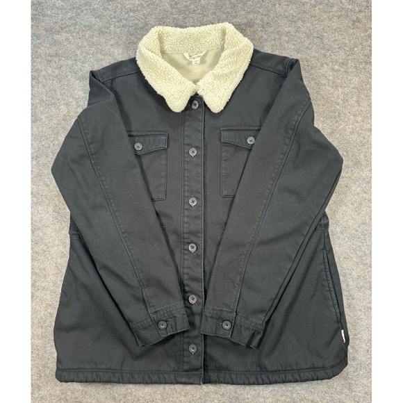 Hang Ten Jackets & Blazers - Hang Ten Jacket Women XL Black Pocket Fleece Lined Chore Utility Outdoor Trucker